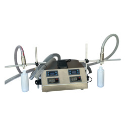 İki  Nozullu Yarı Otomatik Elektronik Yoğun Dolum Makinesi | 3ml - 3500ml Dolum Aralığı